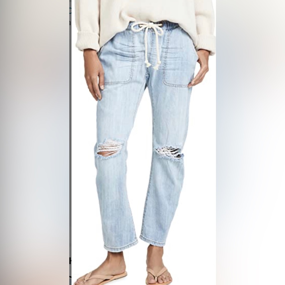 One Teaspoon Women's Shabbies Drawstring Boyfriend Jeans size XL